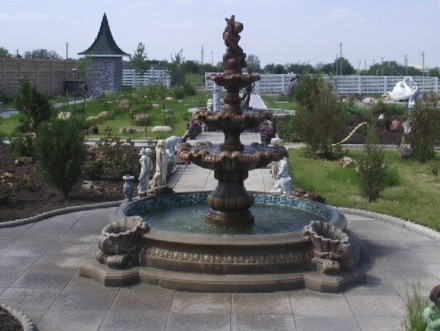 Композиция "3х ярусный Волнистый с бассейном  на  4-ри ракушки"